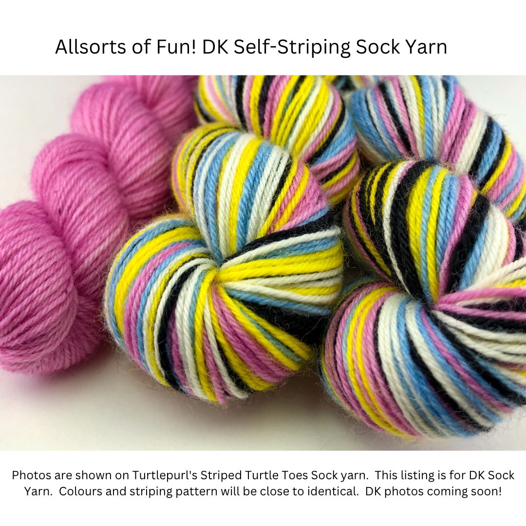 Allsorts of fun self-striping sock yarn