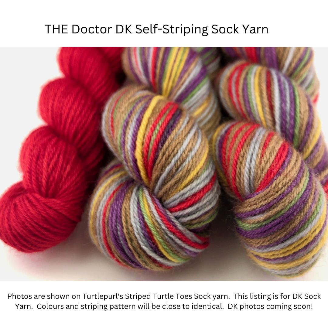 The doctor self-striping sock yarn