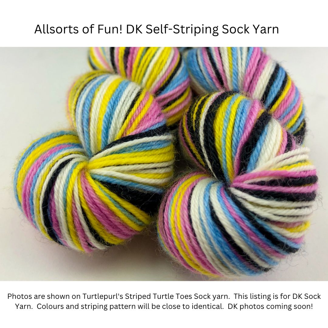 Allsorts of fun self-striping sock yarn