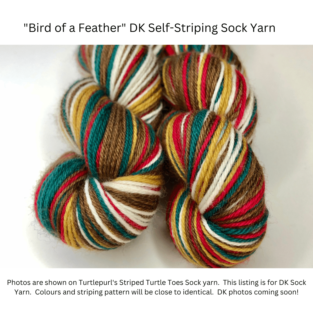 Bird of a feather Self-striping sock yarn