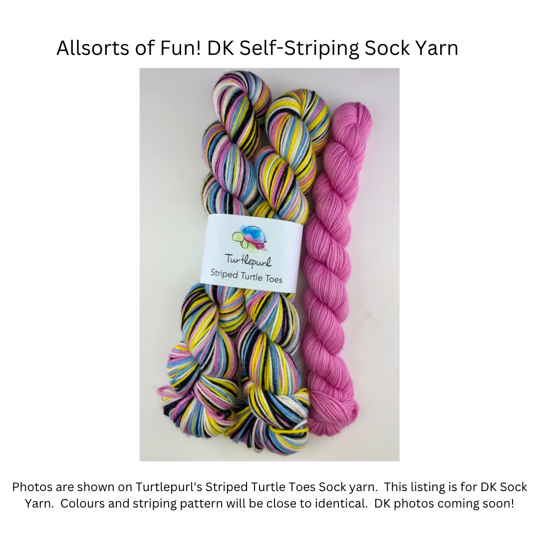 Allsorts of fun self-striping sock yarn