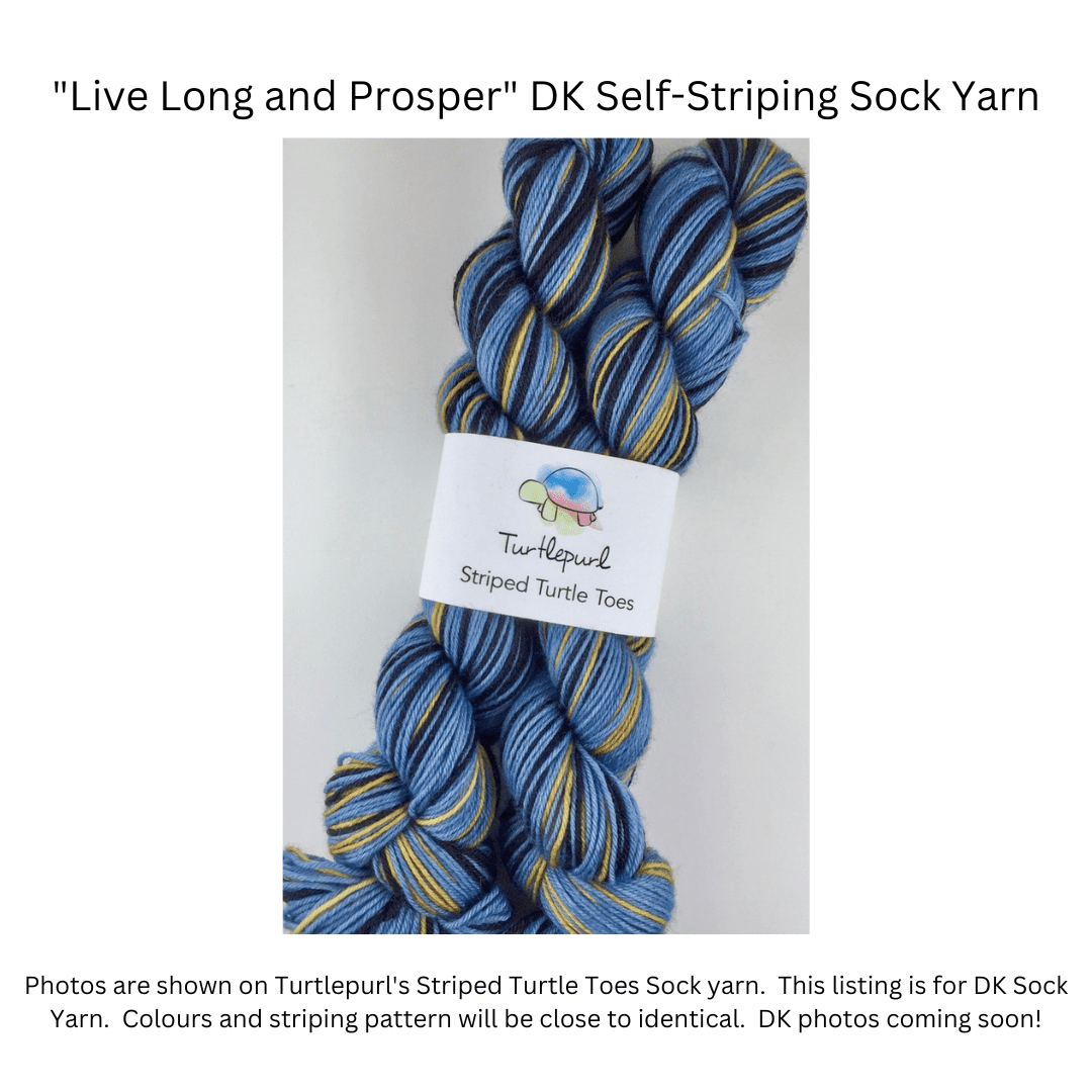 Live long & prosper Self-striping sock yarn