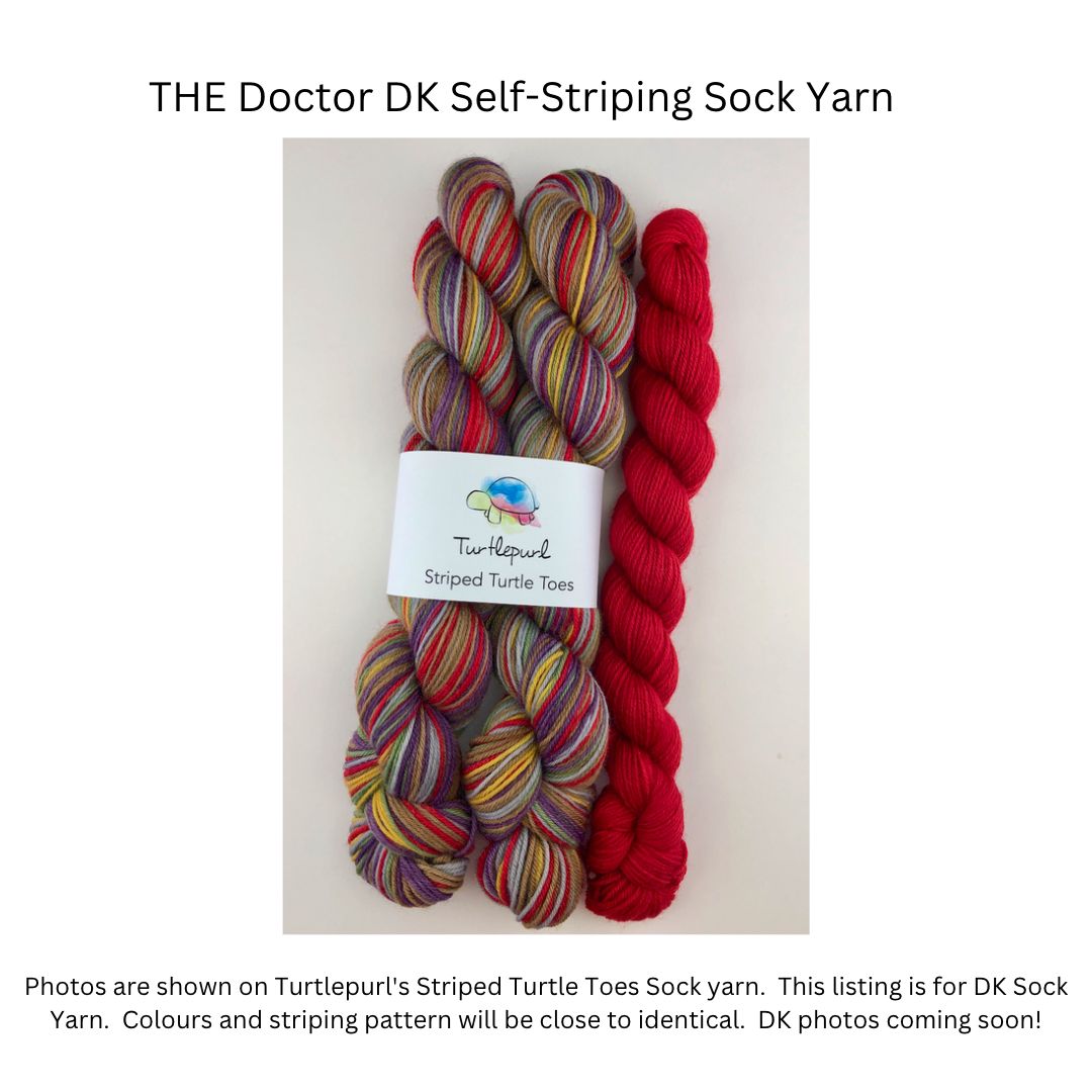 The doctor self-striping sock yarn