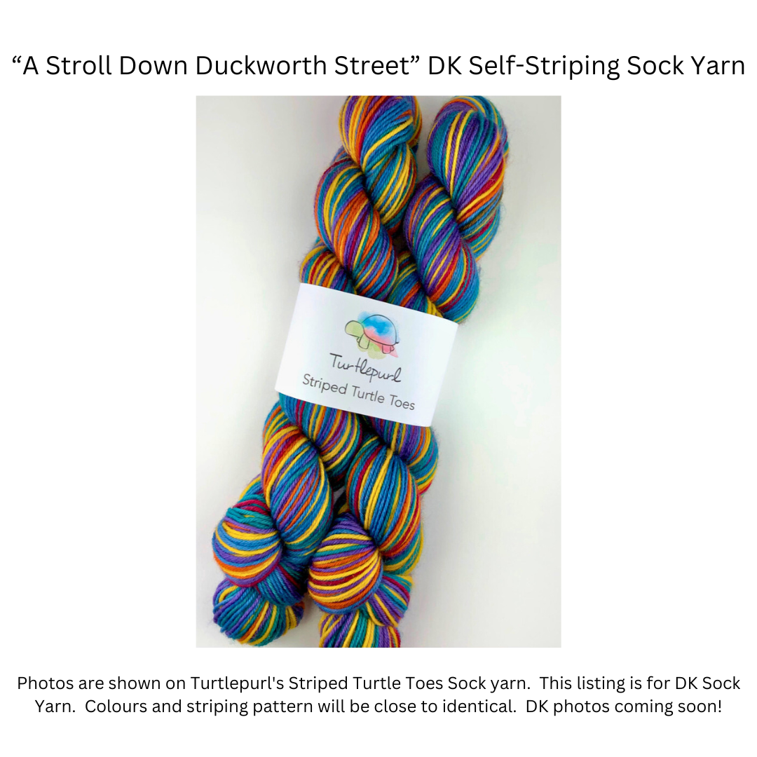 A stroll down duckworth street self-striping sock yarn