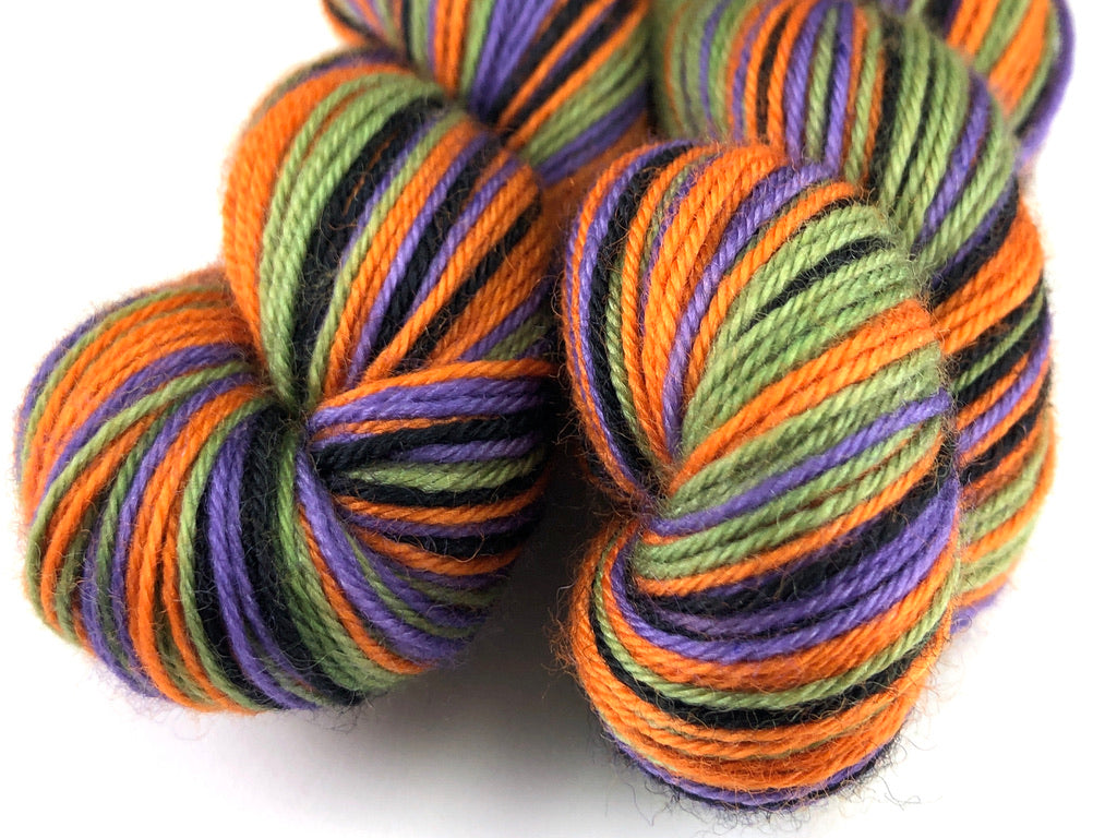 Bewitching Hand-dyed self-striping yarn for socks