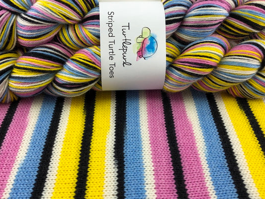 Allsorts Hand-dyed self-striping yarn for socks