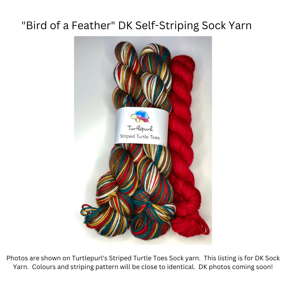 Bird of a feather Self-striping sock yarn