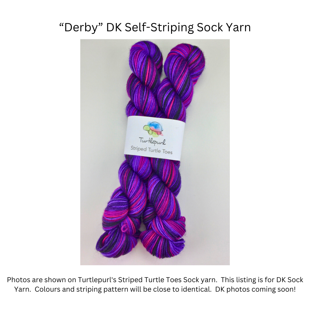 Derby self-striping sock yarn