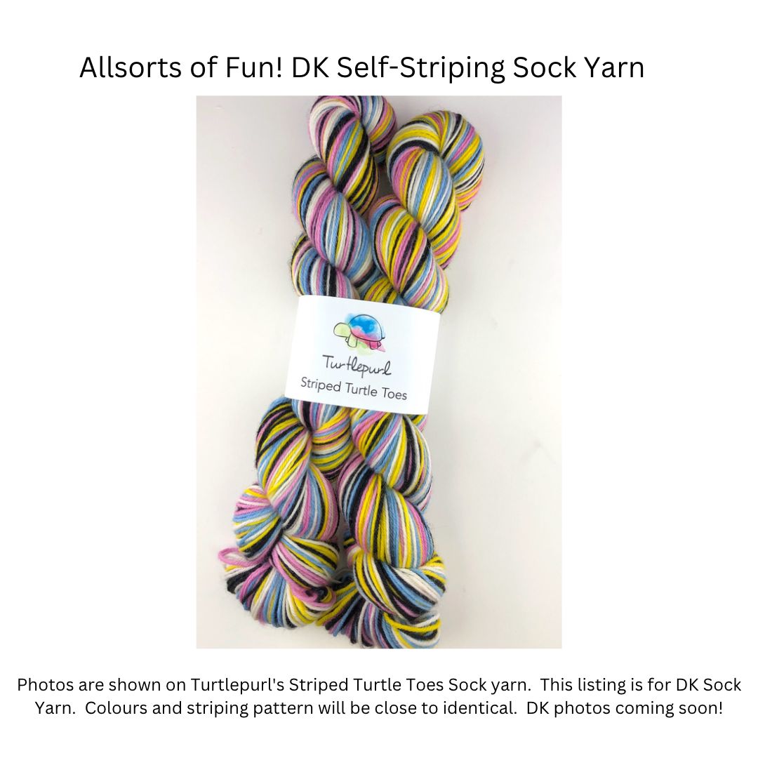 Allsorts of fun self-striping sock yarn