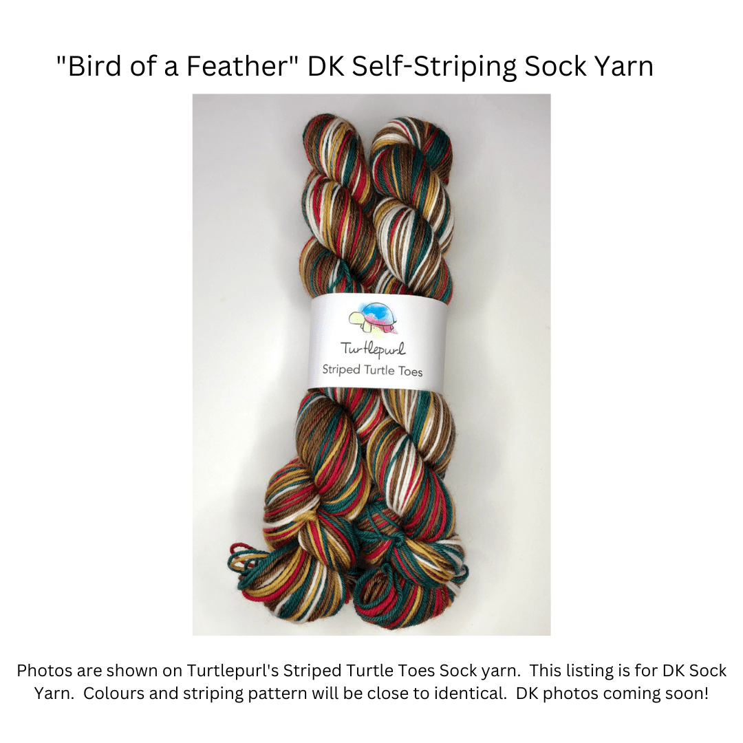 Bird of a feather Self-striping sock yarn