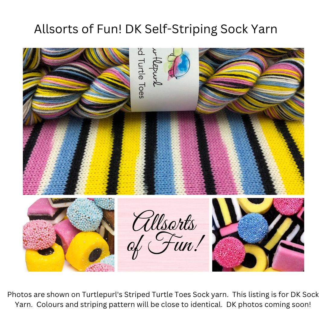 Allsorts of fun self-striping sock yarn