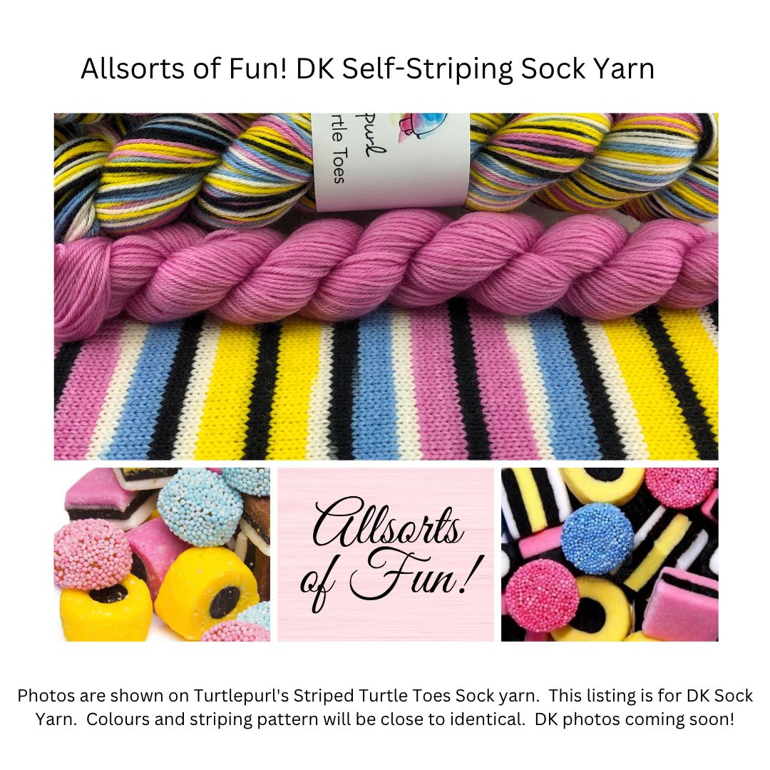 Allsorts of fun self-striping sock yarn