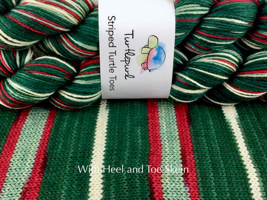 Mistletoe kisses self-striping sock yarn