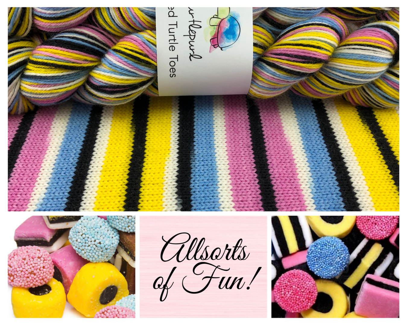 Allsorts of fun self-striping sock yarn