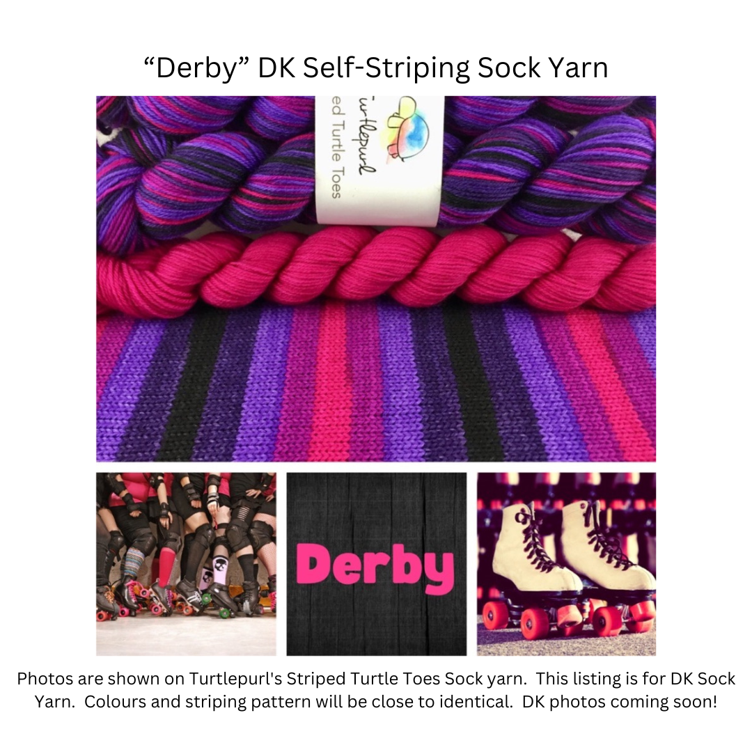 Derby self-striping sock yarn