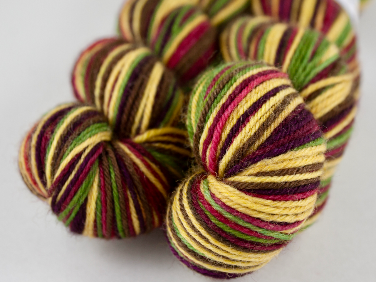 Autumn self-striping sock yarn