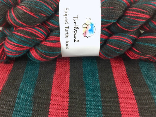 Baah humbug self-striping sock yarn