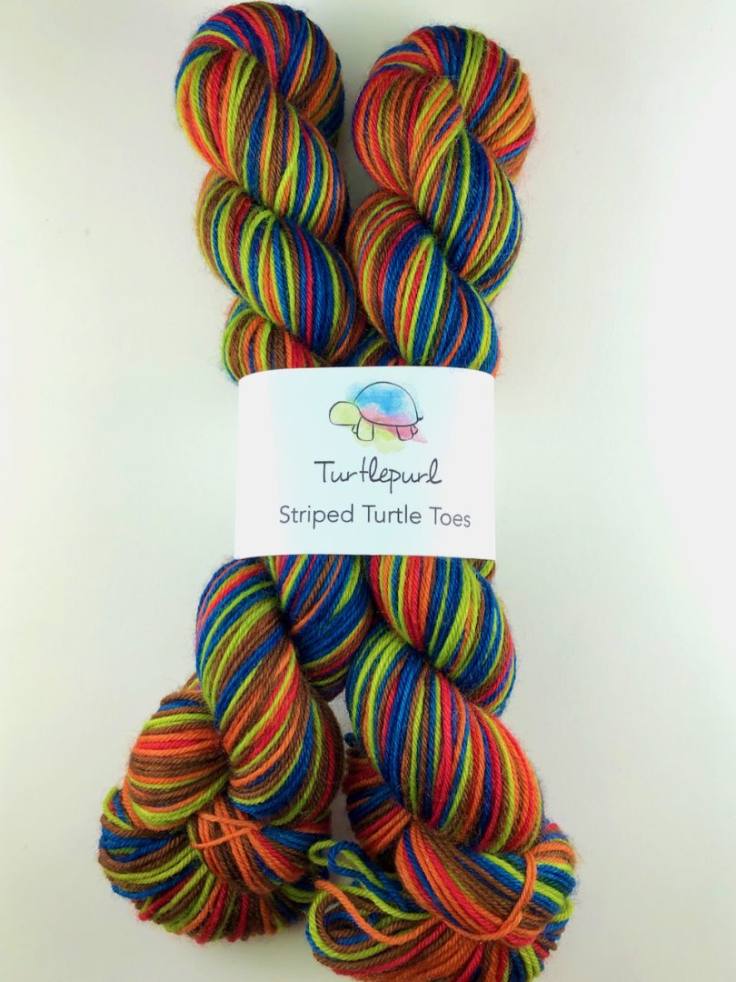 Bob's camping trip self-striping sock yarn