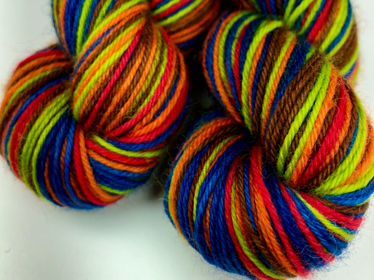 Bob's camping trip self-striping sock yarn