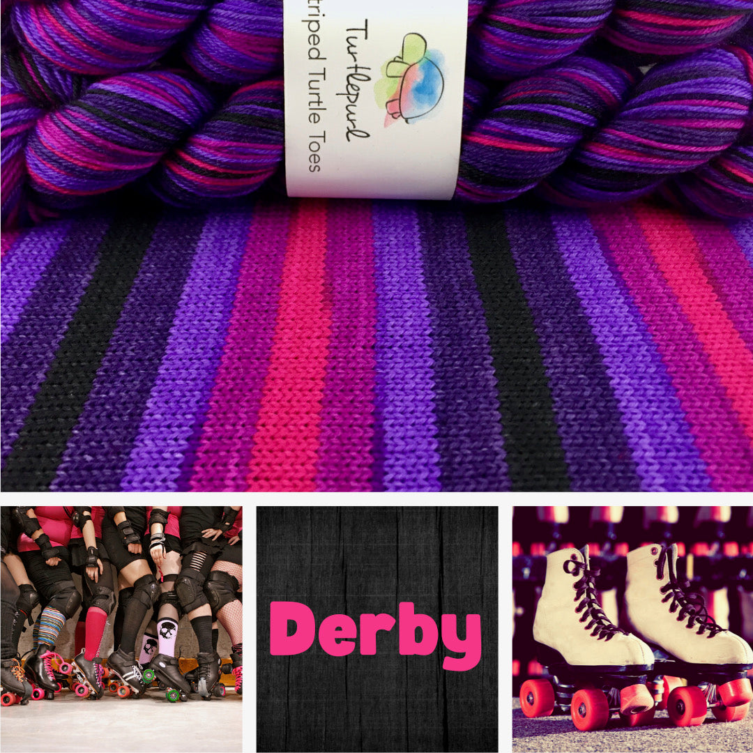 Derby self-striping sock yarn