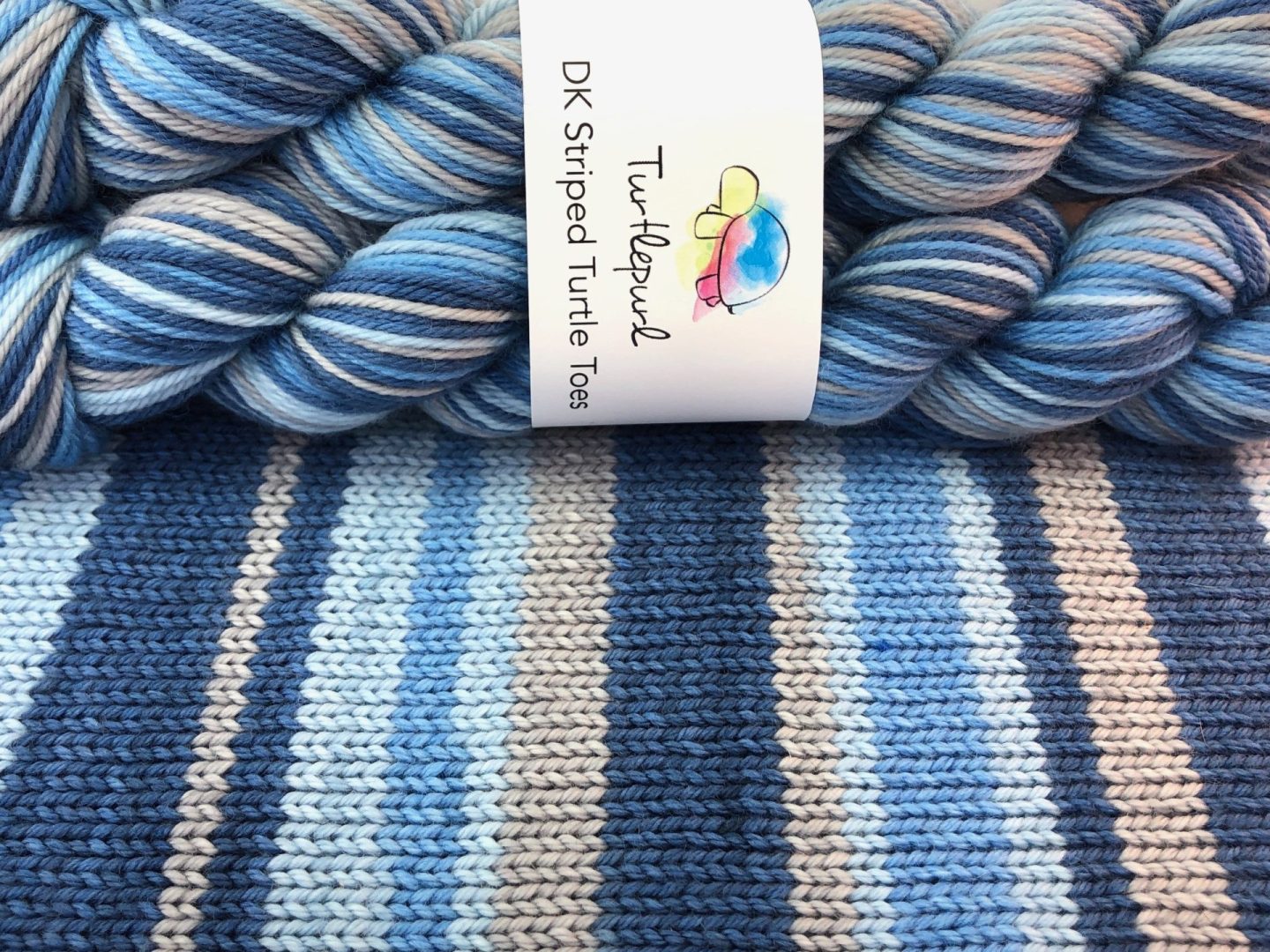 Diamond dungarees self-striping sock yarn