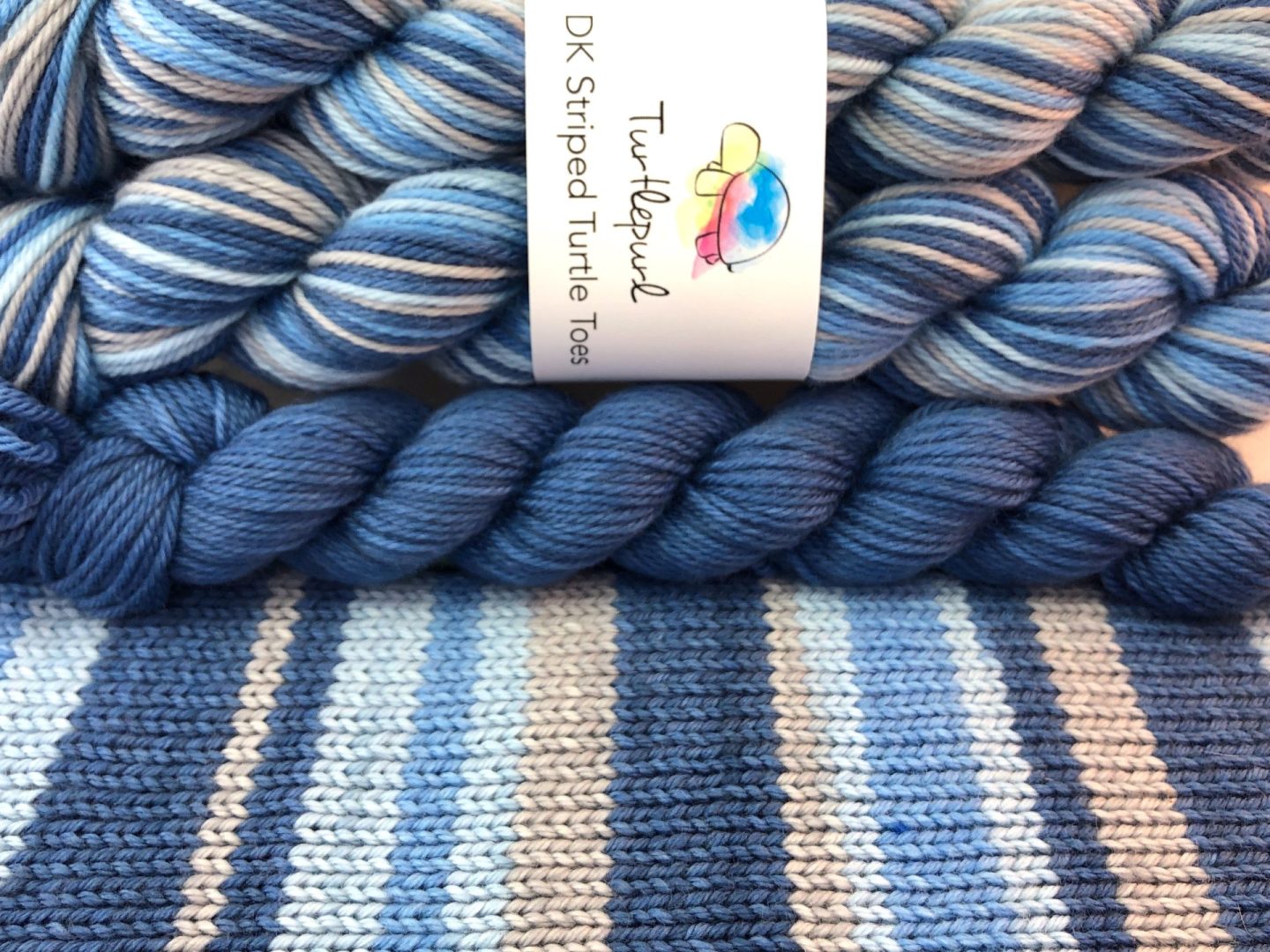 Diamond dungarees self-striping sock yarn