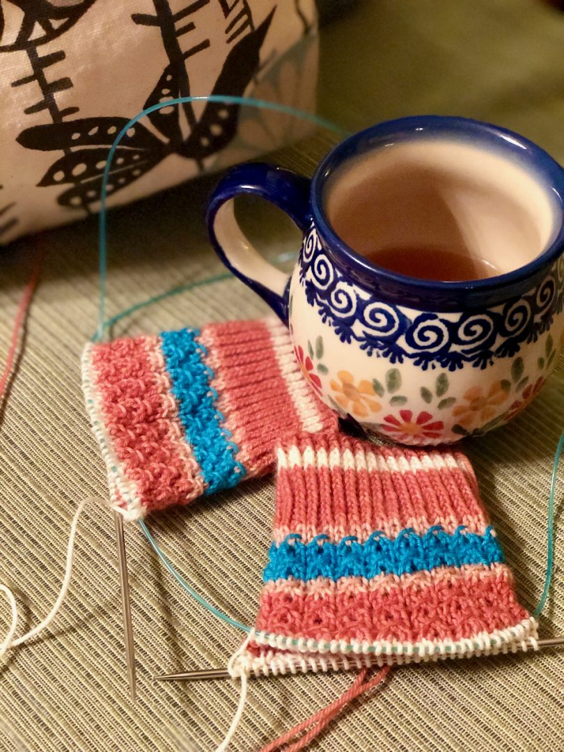 Down under self-striping sock yarn
