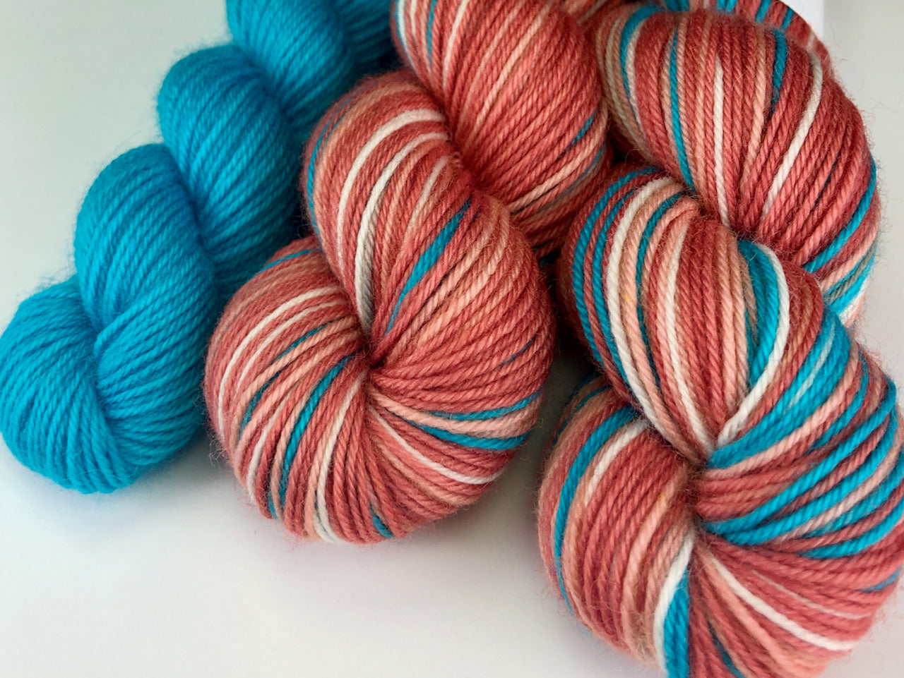 Down under self-striping sock yarn