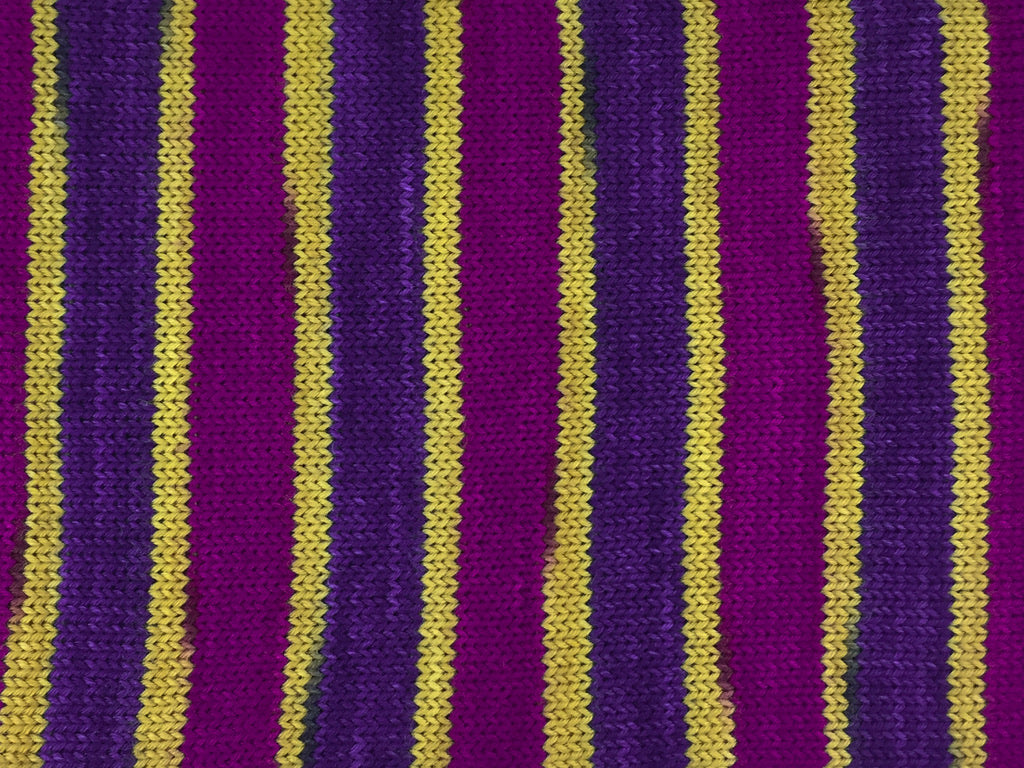 Bruised Hand-dyed self-striping yarn for socks