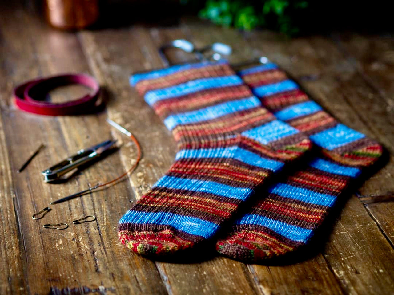 Gatineau fall self-striping sock yarn