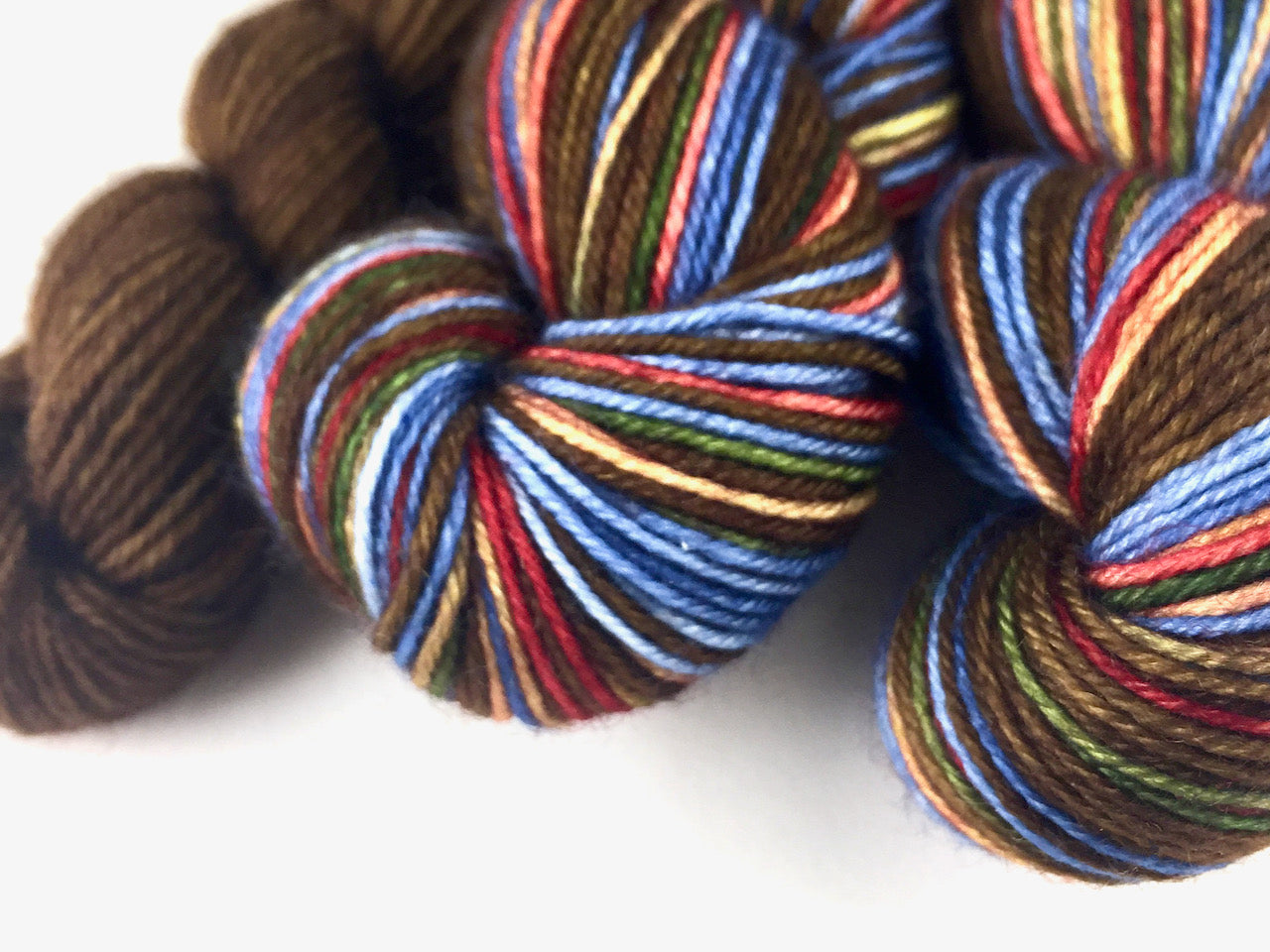 Gatineau fall self-striping sock yarn