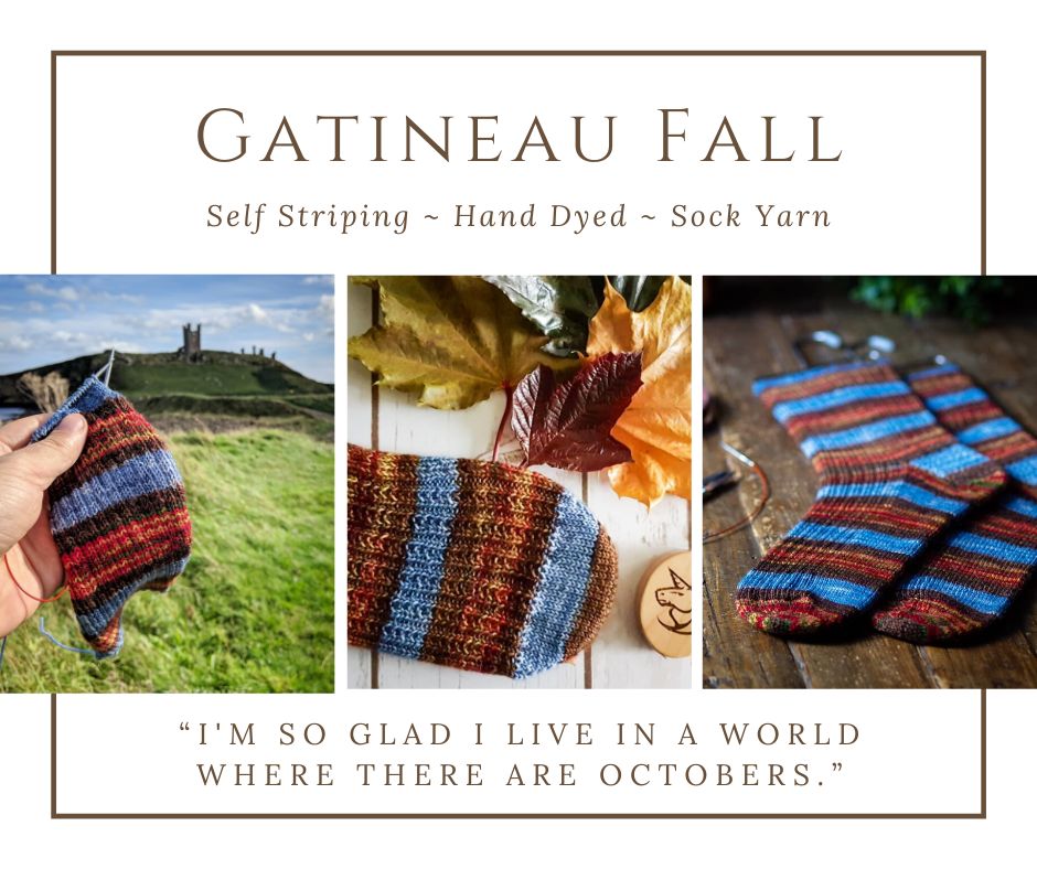 Gatineau Fall self-striping sock yarn
