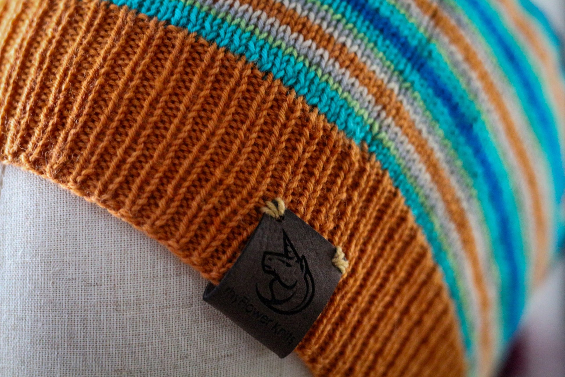 Self-striping yarn knitting project