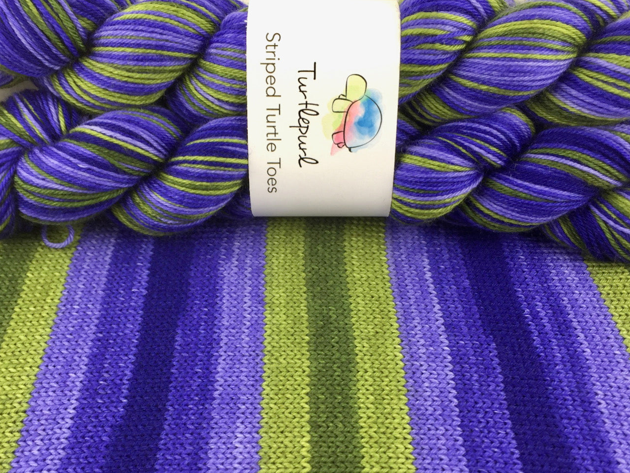 Iris self-striping sock yarn