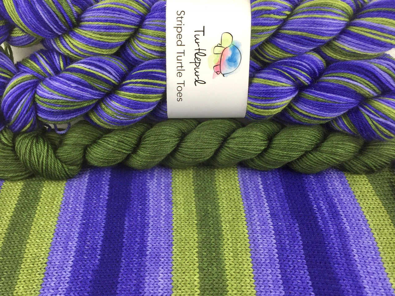 Iris self-striping sock yarn