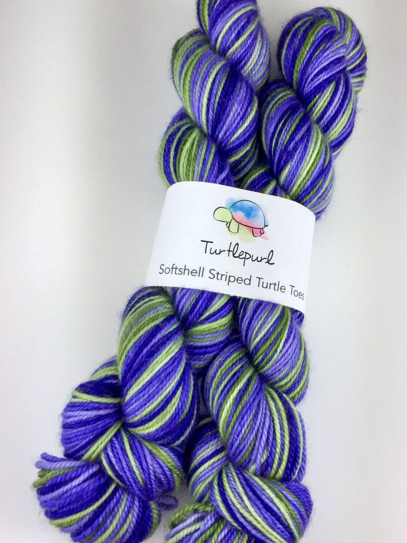 Iris self-striping sock yarn