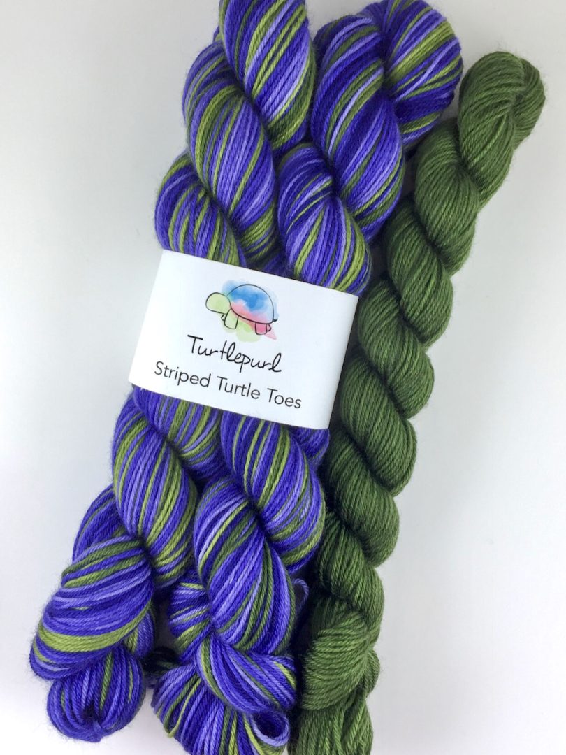 Iris self-striping sock yarn
