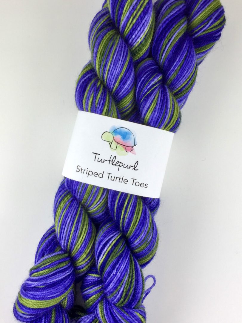 Iris self-striping sock yarn