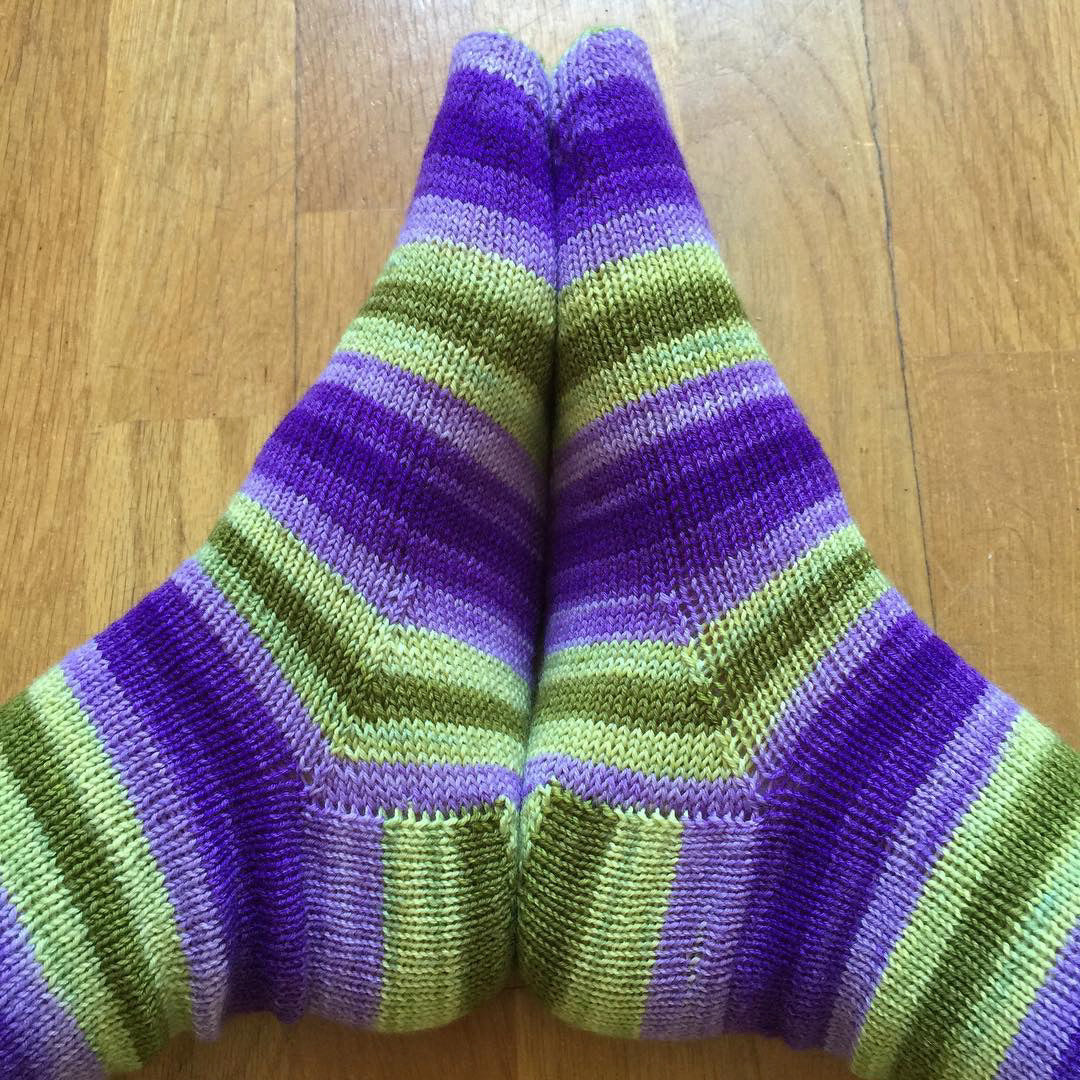 Iris self-striping sock yarn