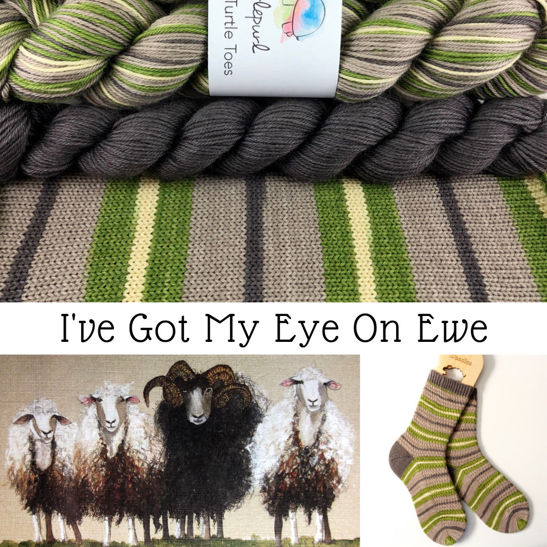 I've got my eye on ewe self-striping sock yarn