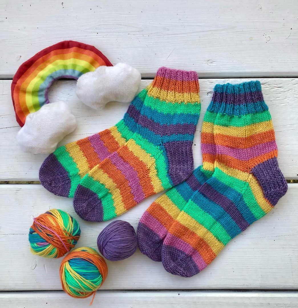 Joy self-striping sock yarn