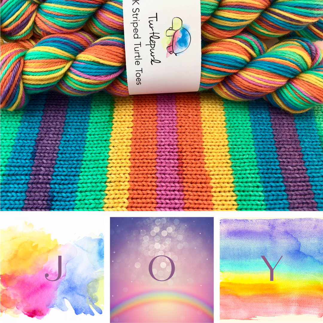 Joy self-striping sock yarn