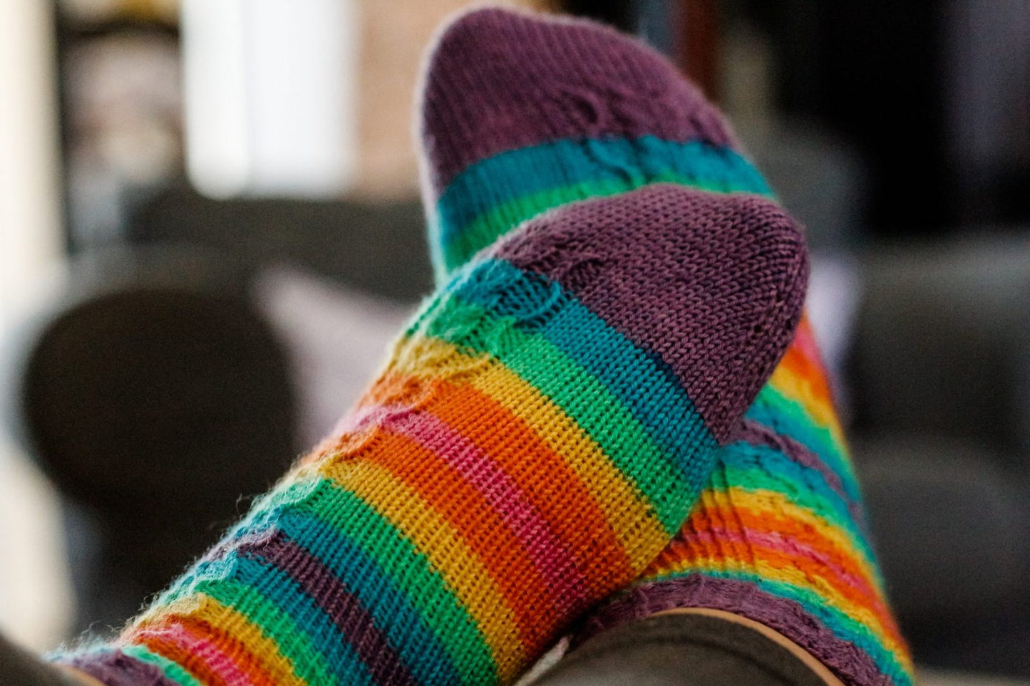 self-striping sock yarn