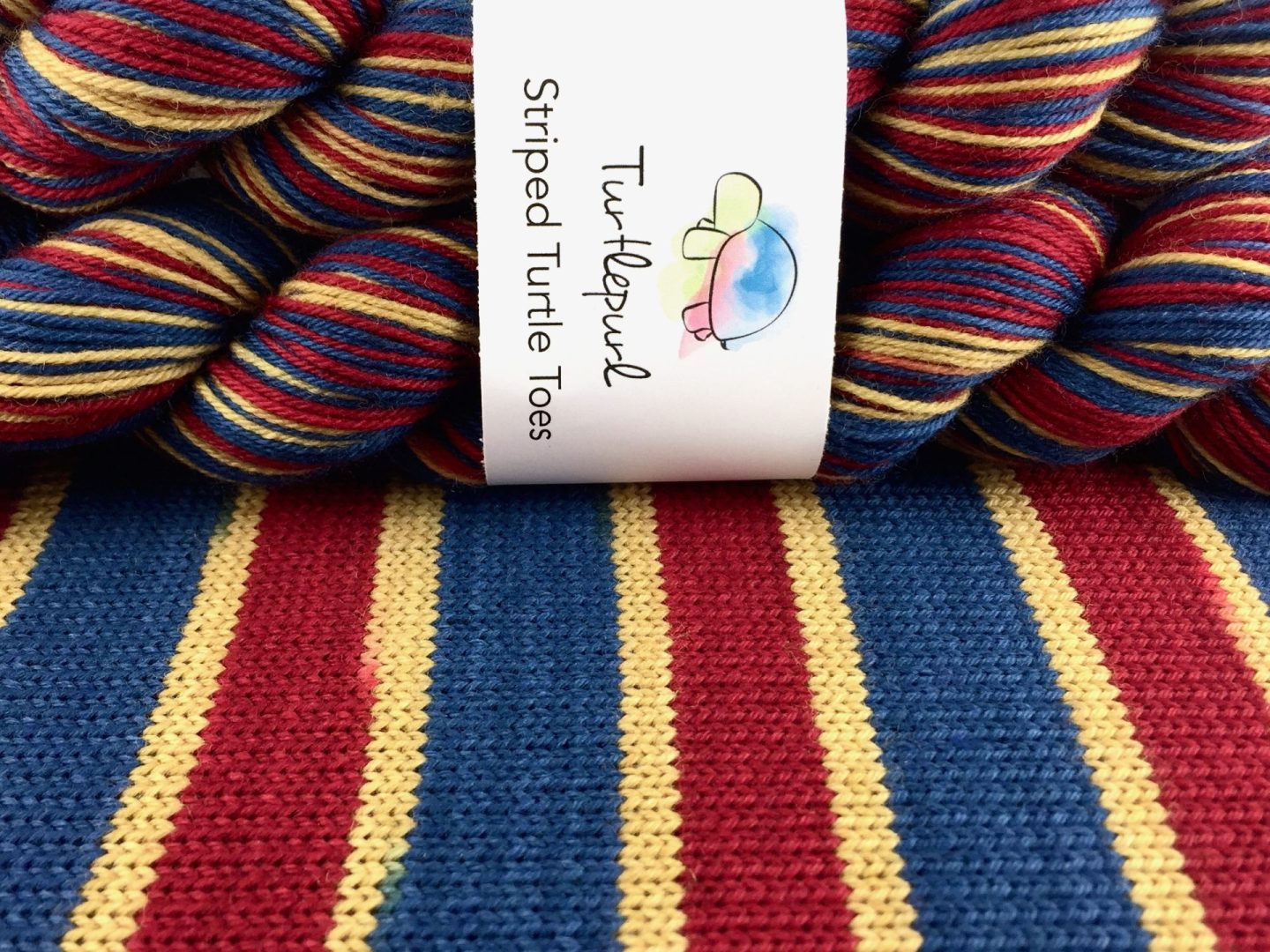 Old glory self-striping sock yarn