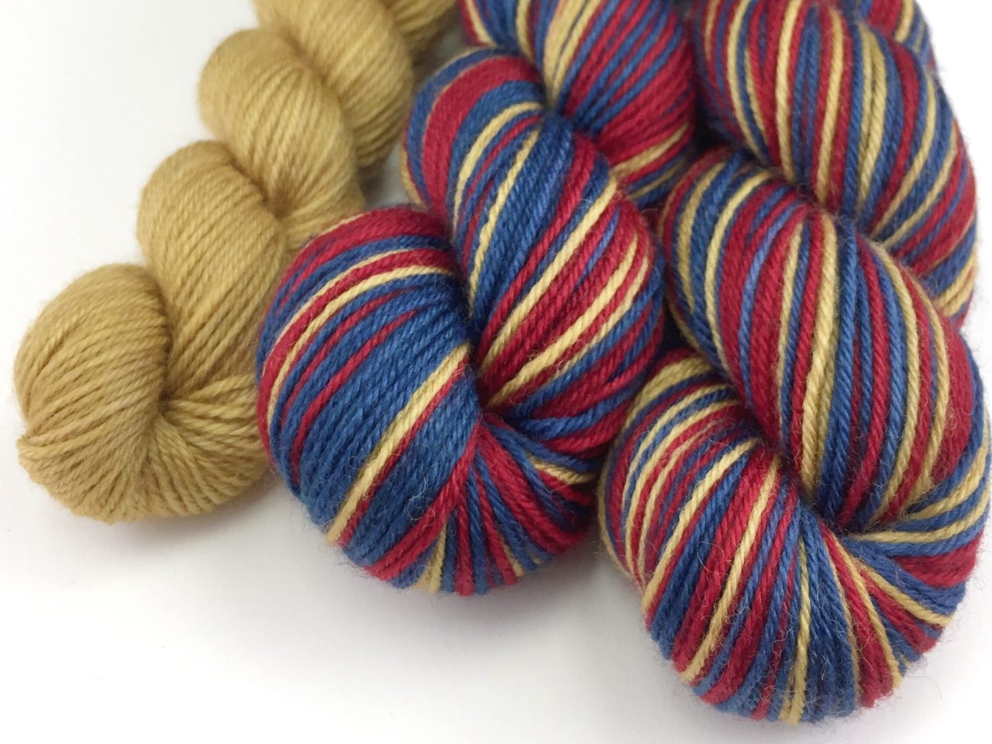 Old glory self-striping sock yarn