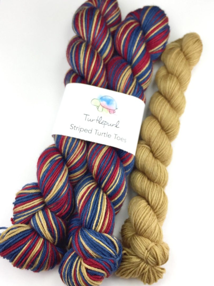 Old glory self-striping sock yarn