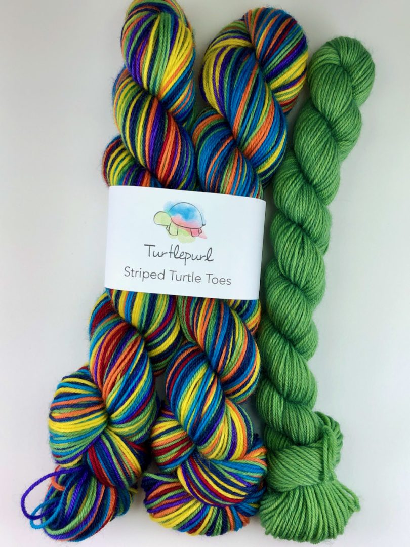 Om self-striping sock yarn
