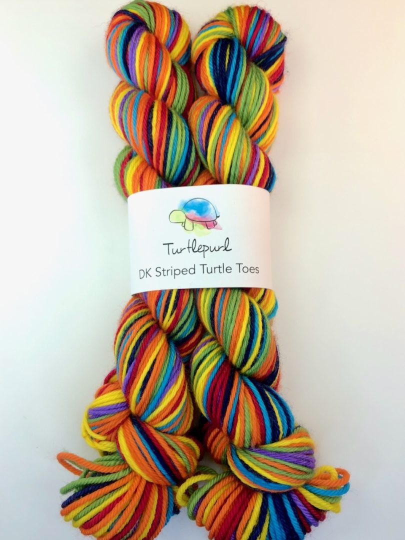 Om self-striping sock yarn