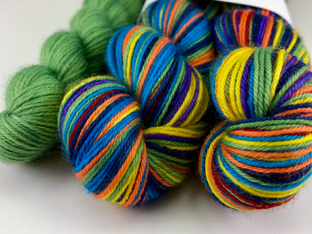 Om self-striping sock yarn
