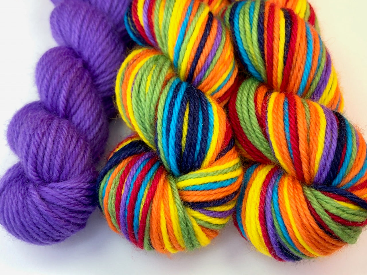 Om self-striping sock yarn